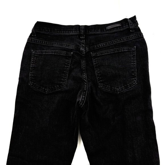 Lee Relaxed Fit Straight Leg Women's size 8P Black Denim jeans - Picture 4 of 4